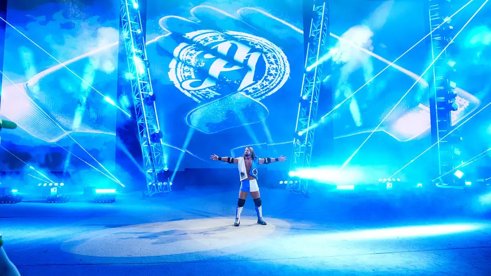 AJ Styles en la entrada de su última lucha ante John Cena | wwe.com
