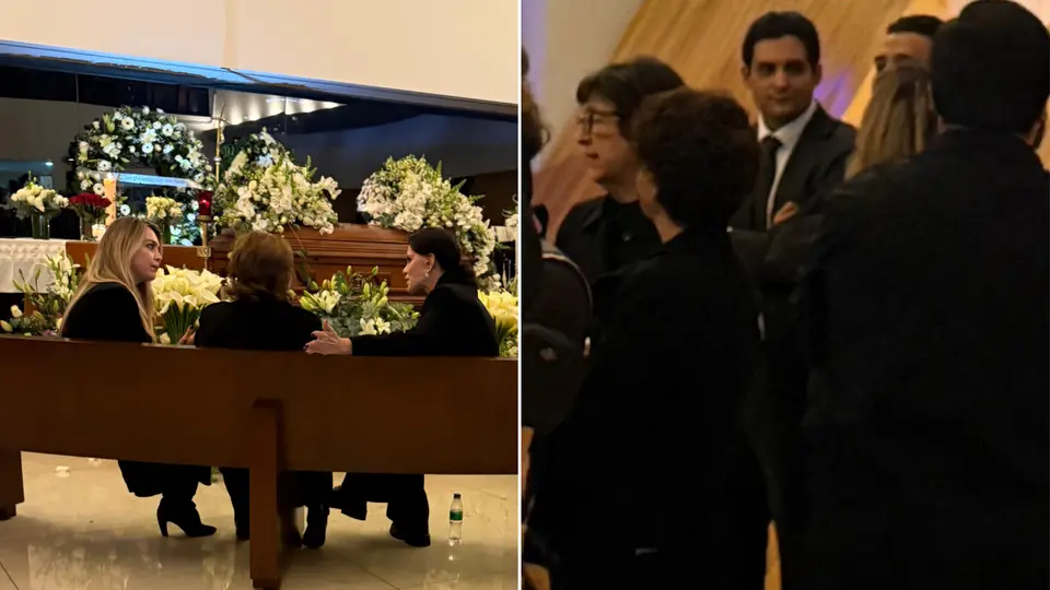 Lucía Méndez y Pedro Antonio en el funeral de Pedro Torres. / CONTRA: Georgina Sánchez