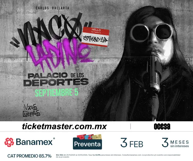 Cartel oficial del show “Naco Ladino”, espectáculo que marcará un hito en la comedia mexicana. / OCESA