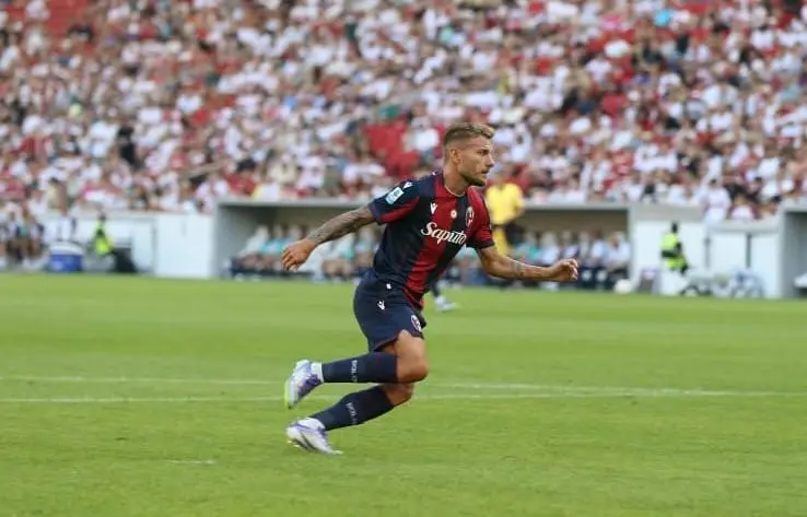 Ciro Immobile en un partido del Bologna en la Serie A | IG @bolognafc1909