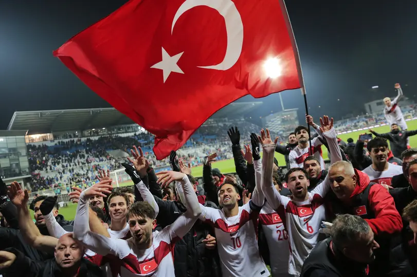 Turquía celebrando su pase al Mundial| AP