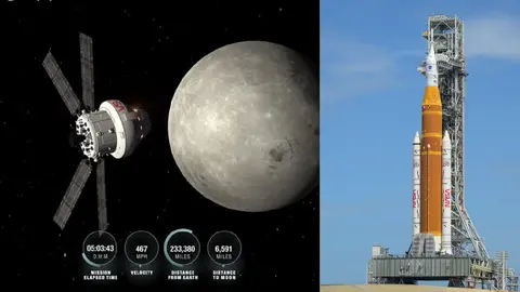 La misión será darle una vuelta a la Luna y regresar a la Tierra / FB: @NASAArtemis
