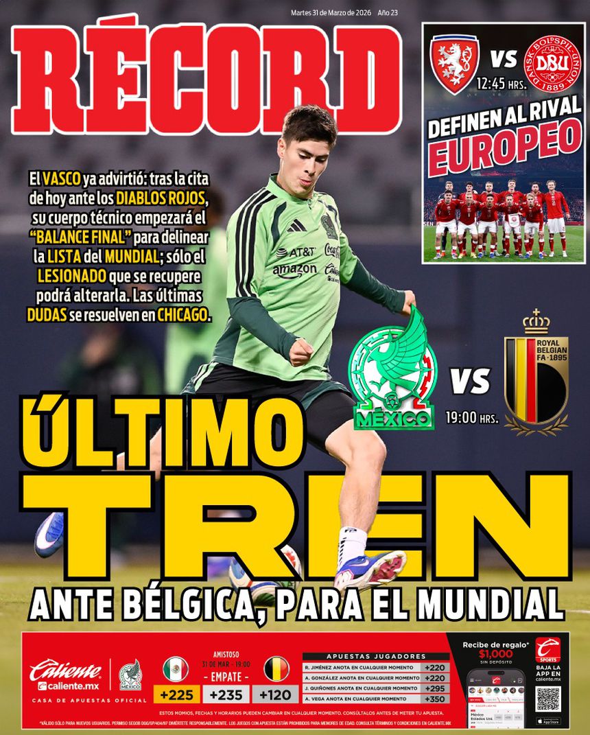 Portada RÉCORD 31 de marzo de 2026 | RÉCORD