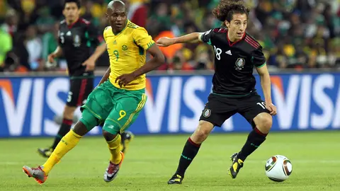 Andrés Guardado en el partido de la Selección Mexicana contra Sudáfrica en el Mundial 2010 | MEXSPORT