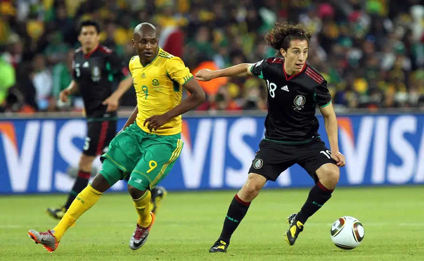 Andrés Guardado en el partido de la Selección Mexicana contra Sudáfrica en el Mundial 2010 | MEXSPORT