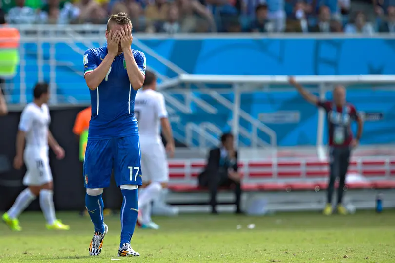 Ciro Immobile lamentándose la derrota ante Inglaterra en Brasil 2014 | Imago7