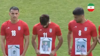 Selección de Irán exhibe imágenes de menores fallecidos previo a duelo ante Costa Rica