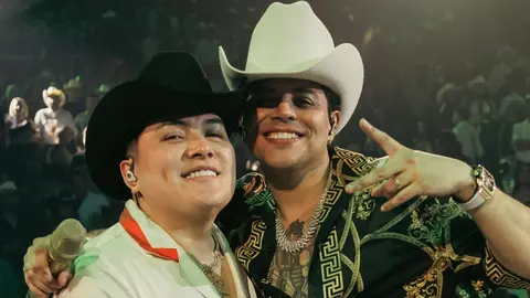 Abraham Luna y Eduin Caz. / FB @GrupoFirmeOficial