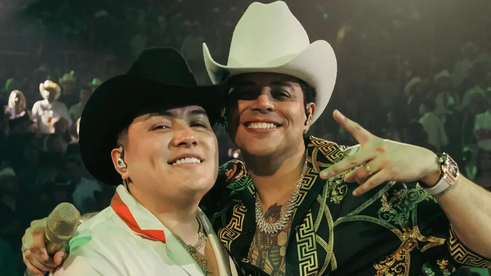 Abraham Luna y Eduin Caz. / FB @GrupoFirmeOficial