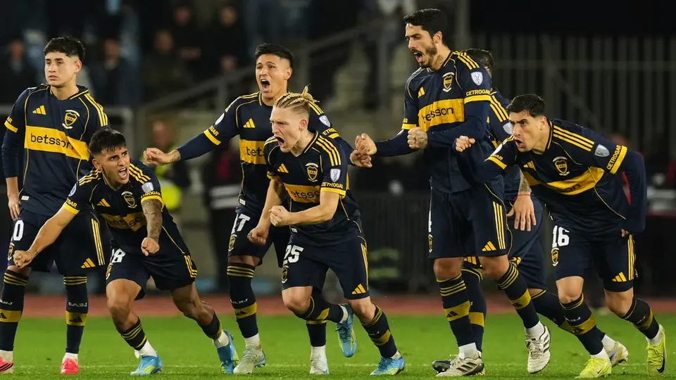 Jugadores de Boca Jrs en celebración  en la Copa Sudamericana | AP
