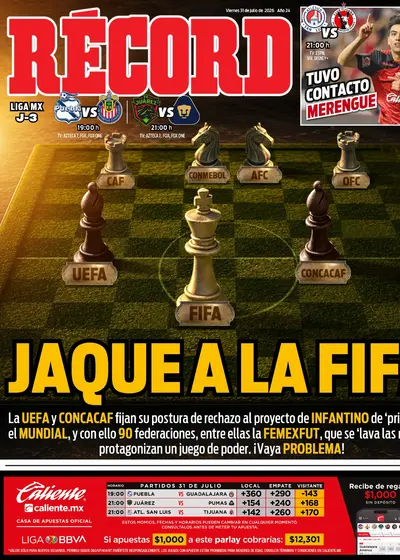 Portada RÉCORD 31 de julio de 2026