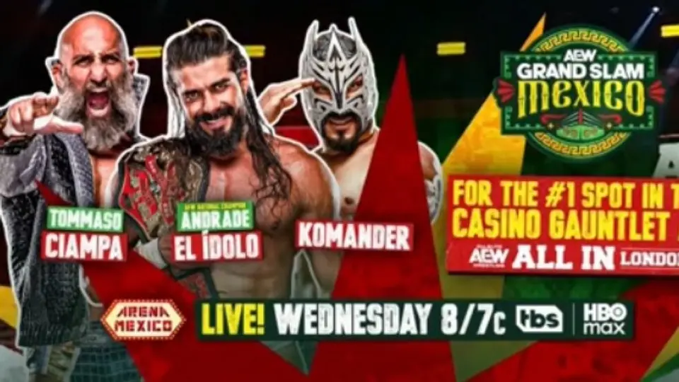 Andrade El Ídolo, Komander, Tommaso Ciampa se enfrentarán en Grand Slam México | captura