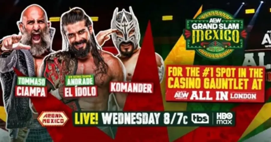 Andrade El Ídolo, Komander, Tommaso Ciampa se enfrentarán en Grand Slam México | captura