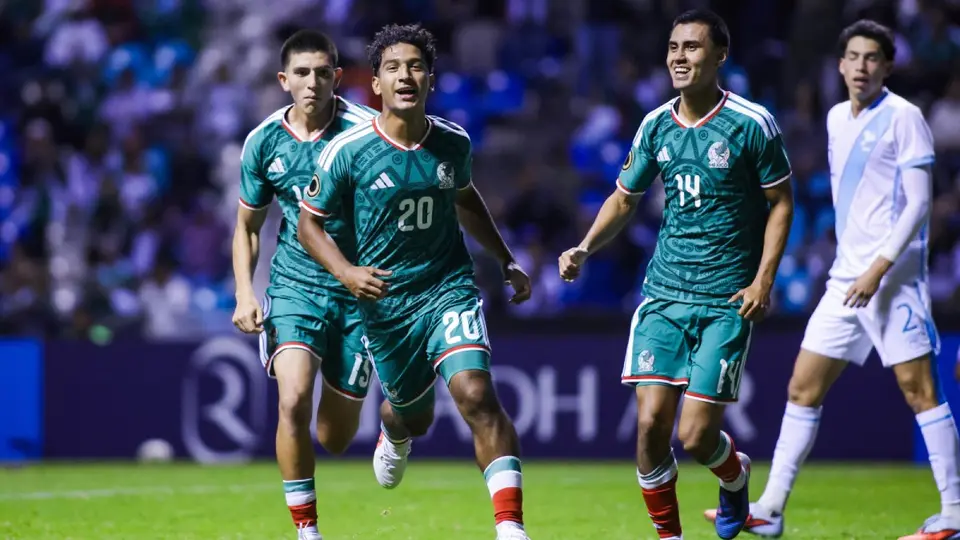 Jugadores de la Selección Mexicana Sub-20 en celebración | MEXSPORT