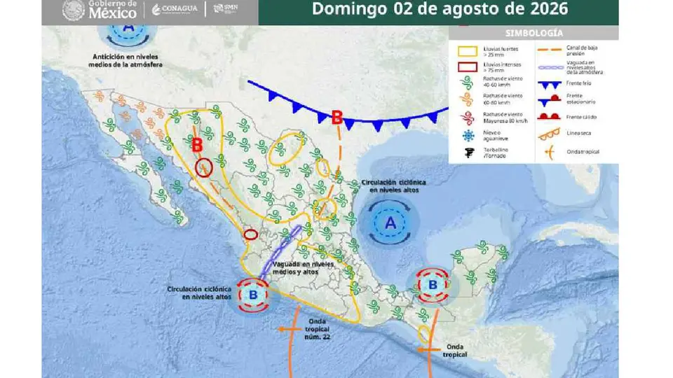 Las autoridades meteorológicas recomiendan mantenerse atentos a los avisos oficiales ante el riesgo de inundaciones, deslaves y encharcamientos./ X: @conagua_clima