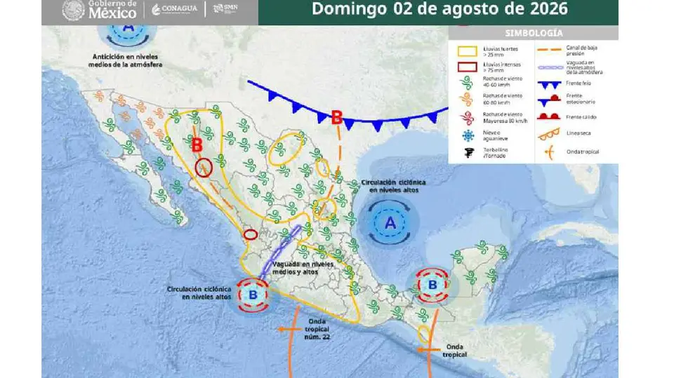 Las autoridades meteorológicas recomiendan mantenerse atentos a los avisos oficiales ante el riesgo de inundaciones, deslaves y encharcamientos./ X: @conagua_clima