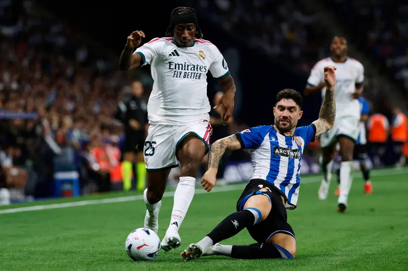 Yan Diomande, jugador del Real Madrid, en partido | AP
