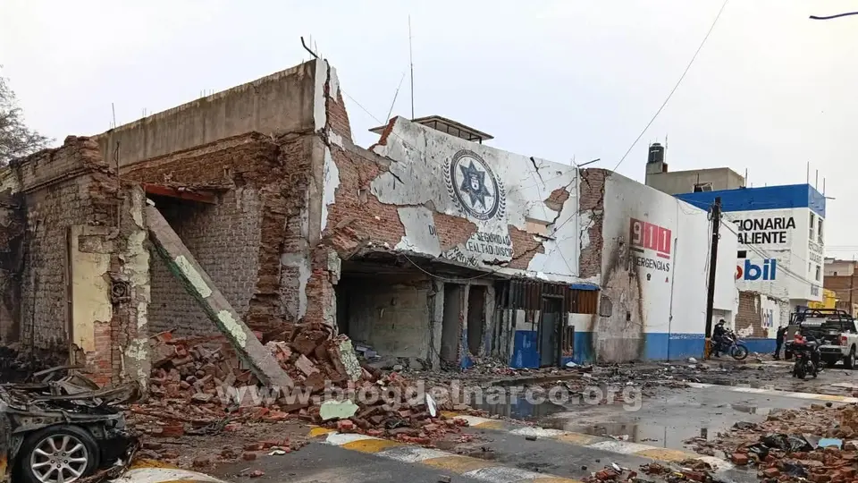 La Fiscalía analiza videos y otros indicios para reconstruir cómo ocurrió la explosión en Ojocaliente./ X: @blogdelnarcomex