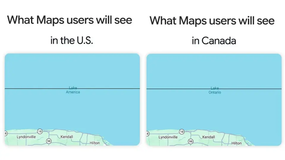 En Canadá se mantiene el nombre tradicional del Lago Ontario en señal de rechazo a la medida estadounidense / Google