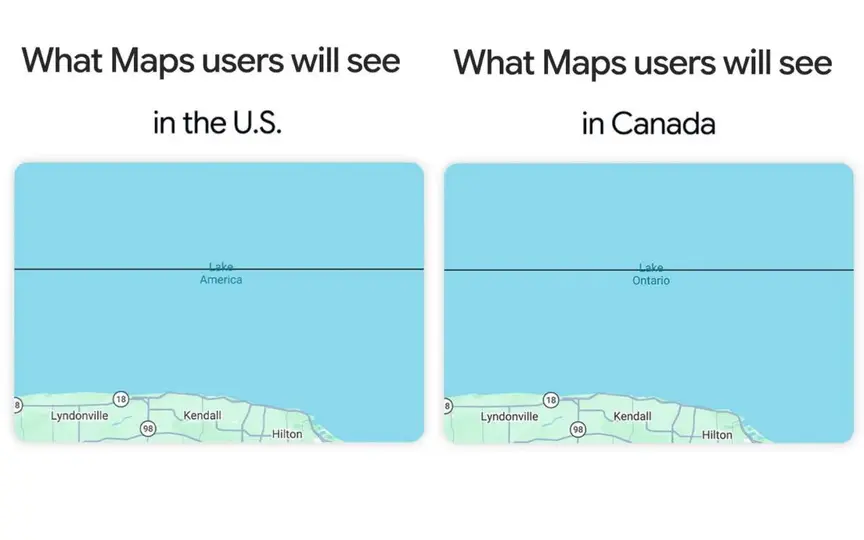 En Canadá se mantiene el nombre tradicional del Lago Ontario en señal de rechazo a la medida estadounidense / Google