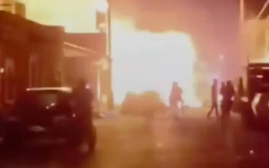 La explosión dañó la comandancia de Ojocaliente, Zacatecas / Captura de Pantalla