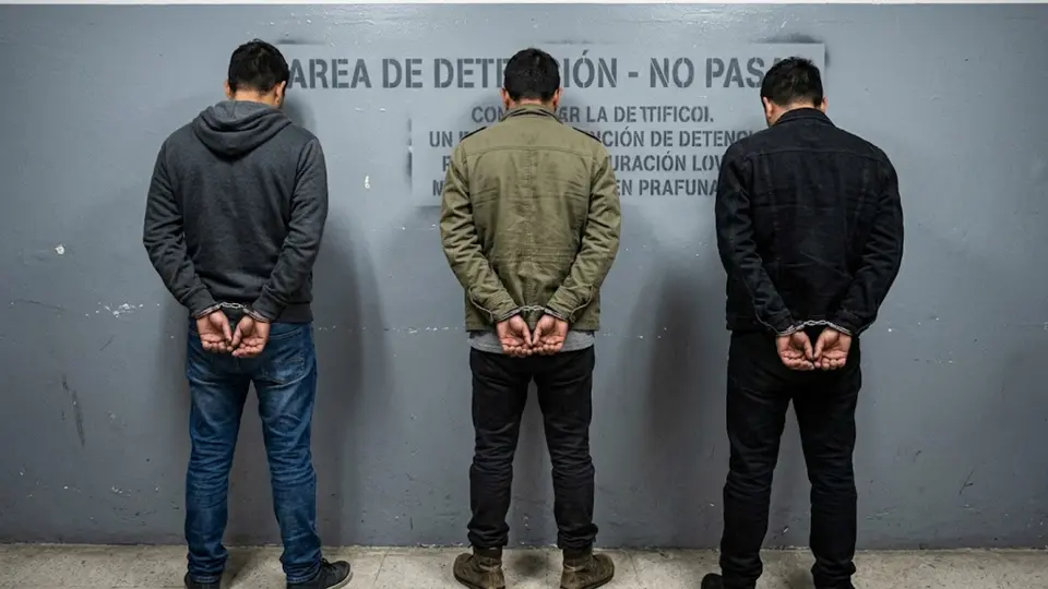 Tres personas fueron detenidas durante el operativo en la carretera Nuevo Laredo-Monterrey por su presunta relación con el traslado del armamento / Gemini
