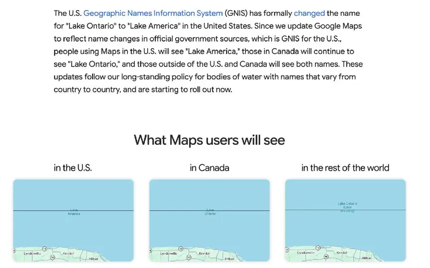 La actualización cartográfica de la tecnológica refleja las tensiones comerciales entre ambas naciones / @Newfromgoogle