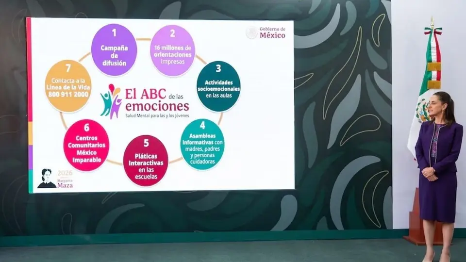 Claudia Sheinbaum anunció la puesta en marcha del programa “ABC de las emociones”, una estrategia para fortalecer el bienestar socioemocional