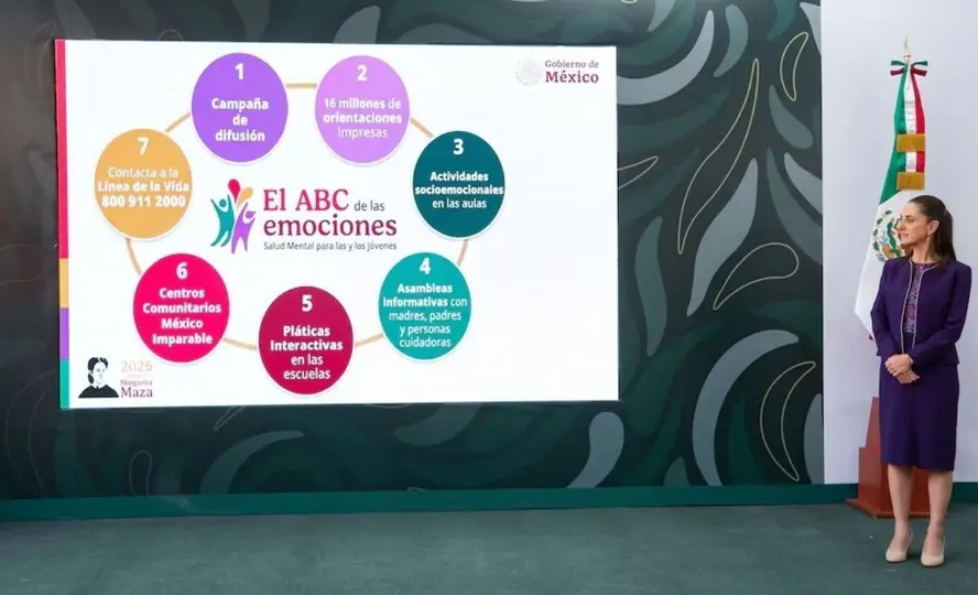 Claudia Sheinbaum anunció la puesta en marcha del programa “ABC de las emociones”, una estrategia para fortalecer el bienestar socioemocional