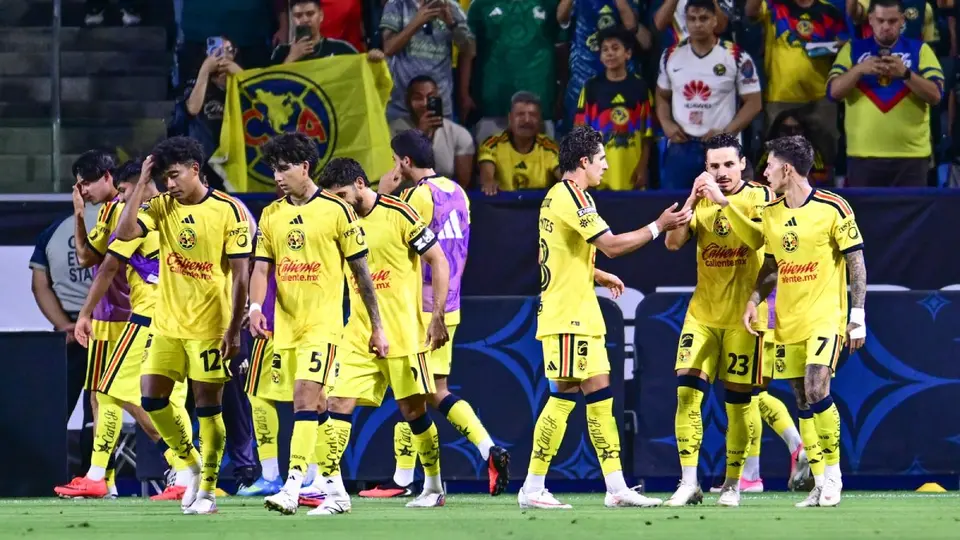 Jugadores de América en celebración en la Leagues Cup 2026 | MEXSPORT
