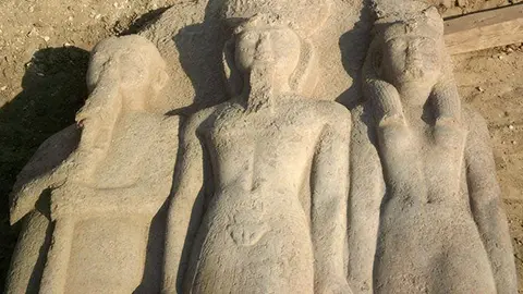 Encuentran nueva estatua de Ramsés II