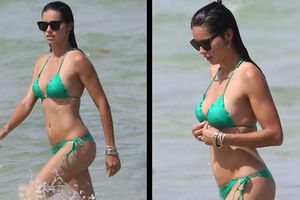 Adriana Lima arrasa con bikini en Miami