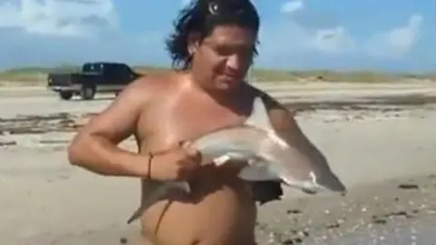 Turista sufre mordedura al intentar tomarse foto con tiburón