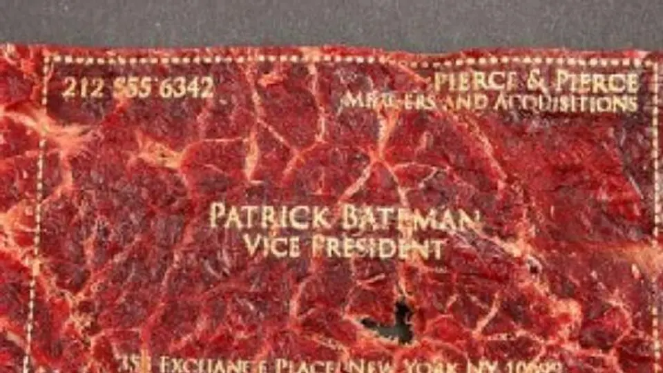 Tarjetas de presentación hechas con carne