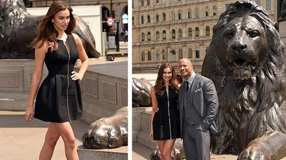 Irina y The Rock promueven 'Hércules' en Londres