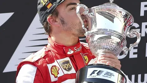 Alonso, feliz por haber ganado frente a su gente