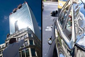 Reflejo de edificio en Londres derrite autos