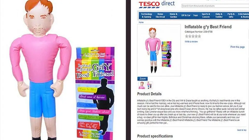 Supermercado pide disculpas por muñeco inflable 'gay'