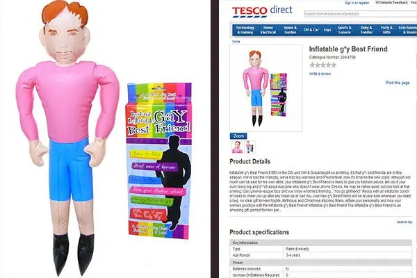 Supermercado pide disculpas por muñeco inflable 'gay'