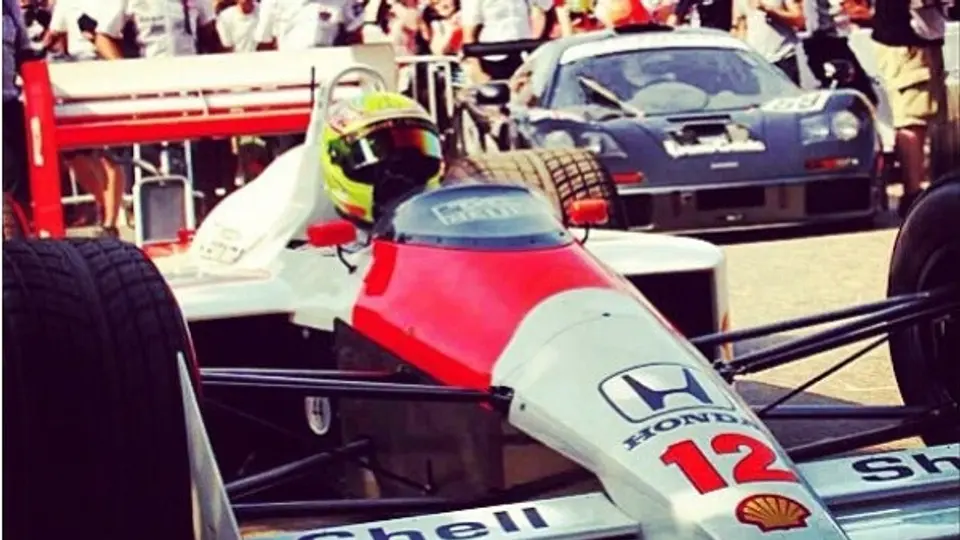 Checo Pérez rememoró a Ayrton Senna