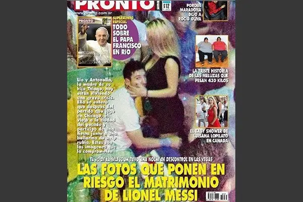 Revista publica fotografías polémicas de Messi con una mujer