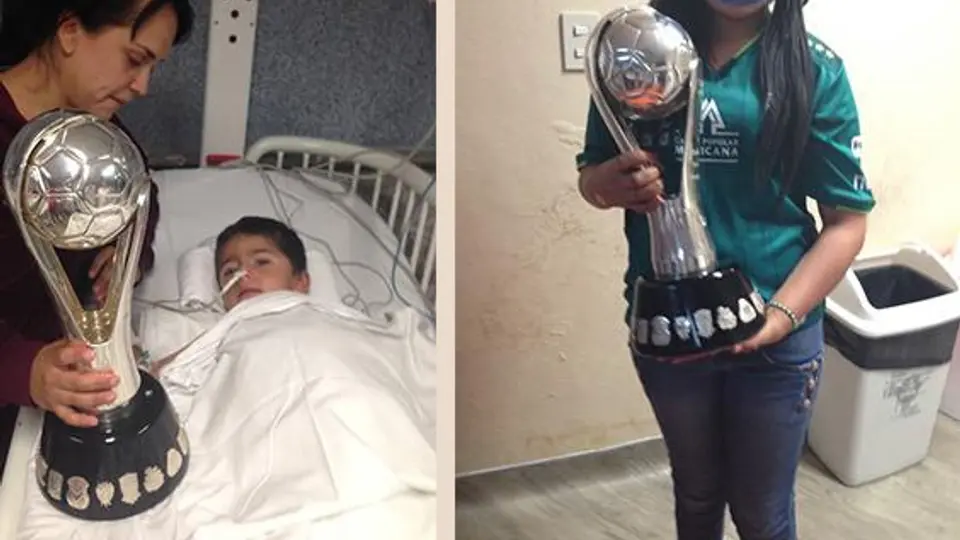 Llevan trofeo de León a pacientes