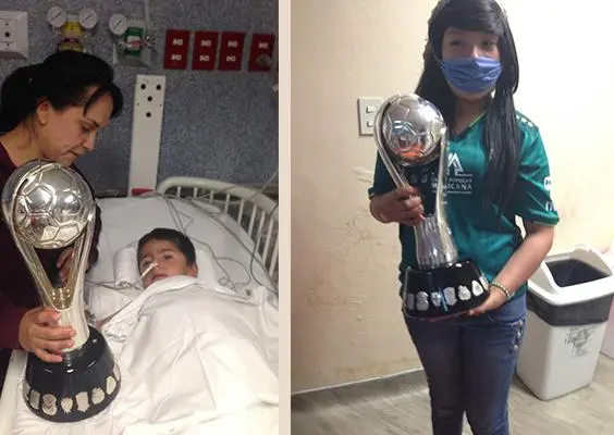 Llevan trofeo de León a pacientes