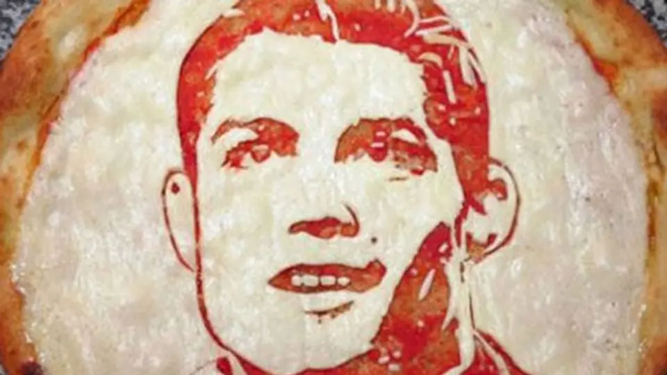 Hacen pizza con la cara de Cristiano Ronaldo