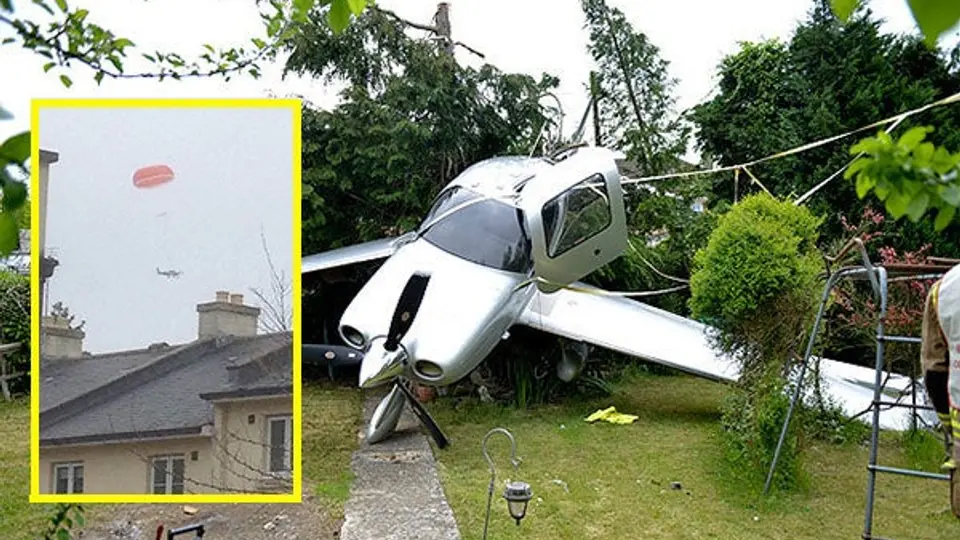 Piloto salva su vida con paracaídas adaptado a su aeronave