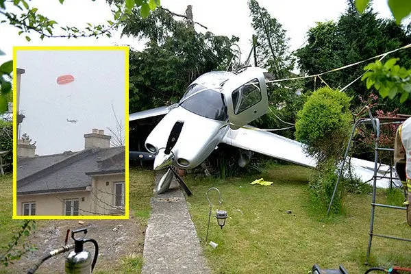 Piloto salva su vida con paracaídas adaptado a su aeronave