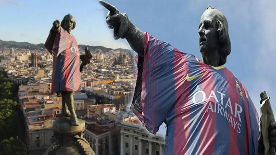 Cristóbal Colón, 'aficionado' del Barça