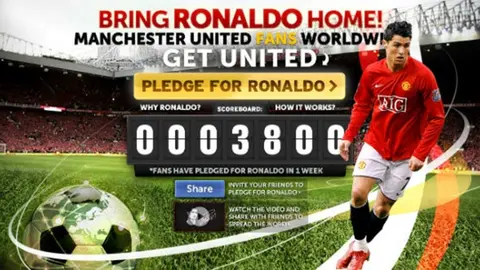 Aficionados del Manchester United recaudan fondos para que CR7 vuelva