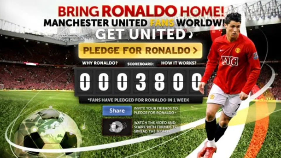 Aficionados del Manchester United recaudan fondos para que CR7 vuelva