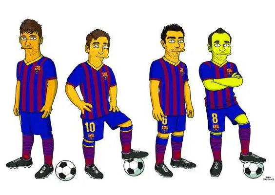 Messi, Neymar y compañía son "simpsonizados"